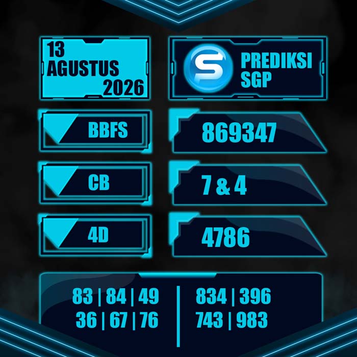 result toto SINGAPORE 13-Aug-2026