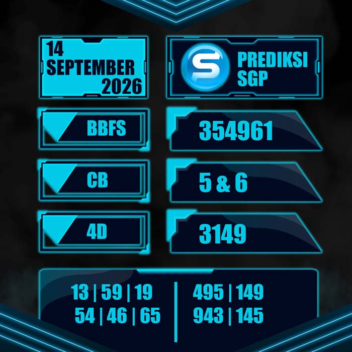 result toto SINGAPORE 14-Sep-2026